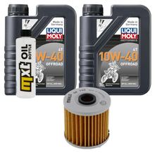 Inspektionspaket 2L 10W-40 + Ölfilter für Kawasaki BJ Estrella KEF Lakota Sport 250 / 300 ccm Bj. 1994 - 1999