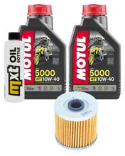 Paquet d'inspection 2L 10W-40+filtre à huile pour Kawasaki KLF Bayou A B C 4x4 300 ccm