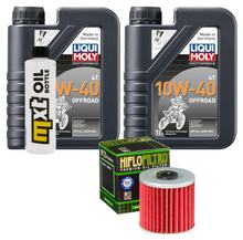 Paquet d'inspection 2L 10W-40+filtre à huile pour Kawasaki KLF Bayou A B C 4x4 300 ccm