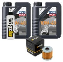 Paquet d'inspection 2L 10W-40+filtre à huile pour Kawasaki KLF Bayou A B C 4x4 300 ccm
