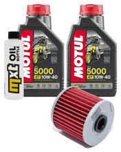 Paquet d'inspection 2L 10W-40+filtre à huile pour Kawasaki KLF Bayou A B C 4x4 300 ccm