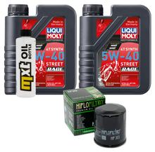Inspectiepakket 2L 5W-40 + Oliefilter voor Kawasaki KVF Prairie B1 B2 B3 Brute Force 300 ccm