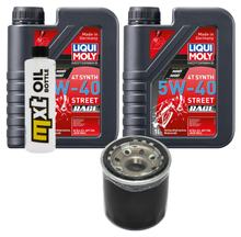 Pacchetto di ispezione 2L 5W-40 + filtro olio per Kawasaki KVF Pfarie B1 B2 B3 Brute Force 300 ccm