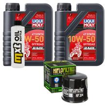 Pacchetto di ispezione 2L 10W-50+filtro olio per Kawasaki KVF Prairie Advantage Classic Harwoods Green Realtree 360 ccm