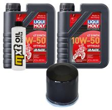 Inspektionspaket 2L 10W-50 + Ölfilter für Kawasaki KVF Prairie Advantage Classic Harwoods Green Realtree 360 ccm