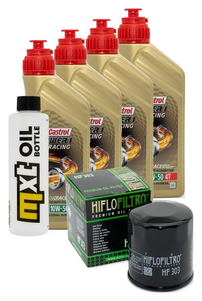 Inspektionspaket 4L 10W-50 + Ölfilter für Kawasaki KLF Bayou B 4x4 400 ccm