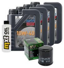 Inspektionspaket 4L 10W-40 + Ölfilter für Kawasaki KVF Prairie A1 A2 B1 C1 C2 D1 D2 400 ccm