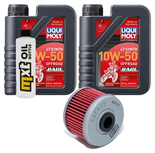 Inspektionspaket 2L 10W-50 + Ölfilter für Kawasaki KFX R 450 ccm