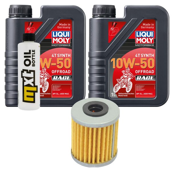 Inspektionspaket 2L 10W-50 + Ölfilter für Kawasaki KFX R 450 ccm