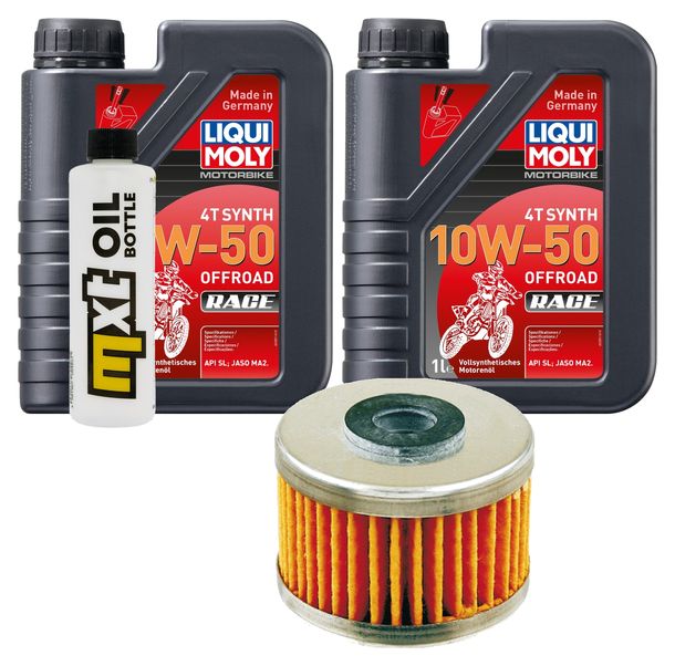 Inspektionspaket 2L 10W-50 + Ölfilter für Kawasaki KFX R 450 ccm