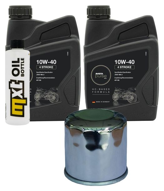 Inspektionspaket 2L 10W-40 + Ölfilter für Kawasaki KVF Prairise Brute Force Realtree 650 ccm