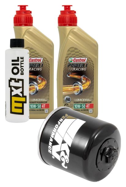 Inspektionspaket 2L 10W-50 + Ölfilter für Kawasaki KVF Prairise Hardwoods Green Team 700 ccm