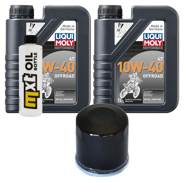 Inspektionspaket 2L 10W-40 + Ölfilter für Kawasaki KFX 700 ccm