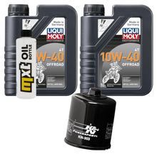 Inspectiepakket 2L 10W-40 + Oliefilter voor Kawasaki KFX 700 ccm