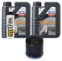 Paquet d'inspection 2L 10W-40+filtre à huile pour Kawasaki KFX 700 ccm