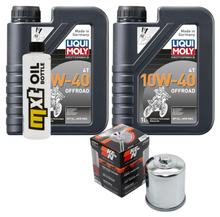 Inspectiepakket 2L 10W-40 + Oliefilter voor Kawasaki KFX 700 ccm