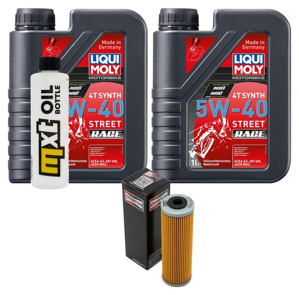 Paquet d'inspection 2L 5W-40 + filtre à huile pour KTM SX 505 ccm