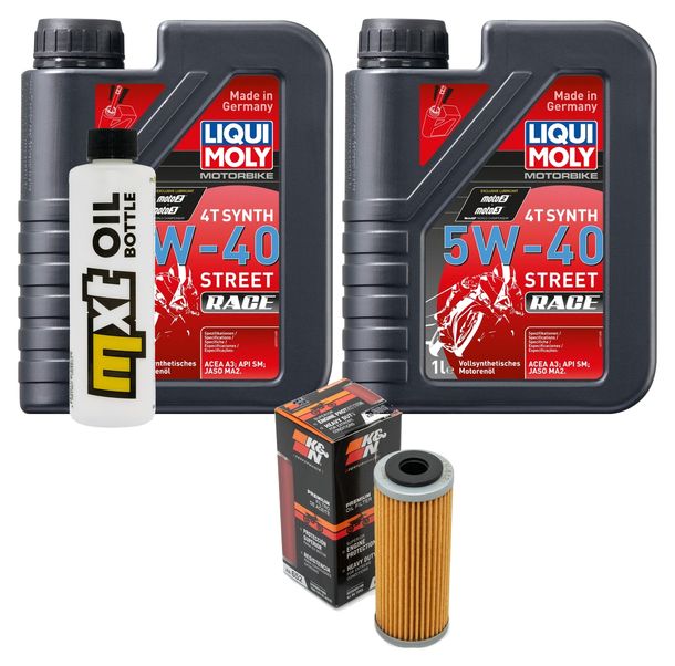 Pacchetto di ispezione 2L 5W-40 + filtro olio per KTM XC 505 ccm