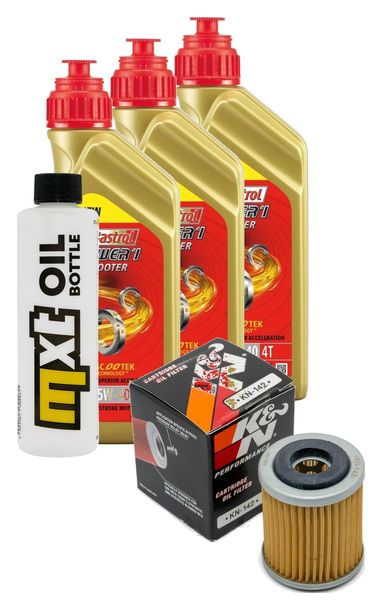 Inspektionspaket 3L 5W-40 + Ölfilter für Yamaha YFM Warrior ER Moto 4 FW Big Bear XG XH 350 ccm Bj. 2004