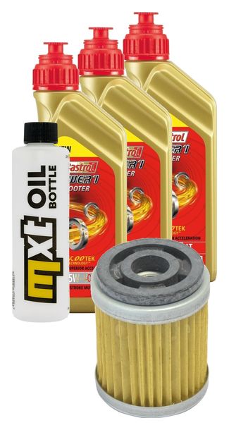 Inspektionspaket 3L 5W-40 + Ölfilter für Yamaha YFM Warrior ER Moto 4 FW Big Bear XG XH 350 ccm Bj. 2004