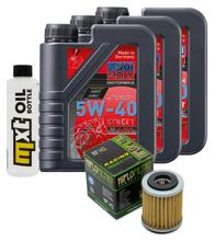 Inspectiepakket 3L 5W-40 + Oliefilter voor Yamaha YFM Warrior ER Moto 4 FW Big Bear XG XH 350 ccm Bj. 2004