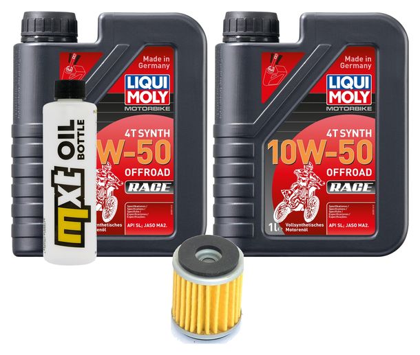 Paquete de inspección 2L 10W-50+filtro de aceite para Yamaha YFZ S 450 ccm