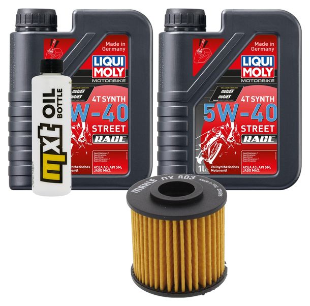 Inspektionspaket 2L 5W-40 + Ölfilter für Yamaha YFM R Grizzly Hunter 600 / 700 ccm Bj. 2018 - 2019