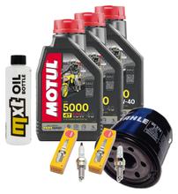 Pacchetto di ispezione 3L 10W-40 + filtro olio + 2x candela per Suzuki DL V-Strom SV S SF 650 ccm Anno 2017