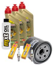 Pacchetto di ispezione 3L 10W-40 + filtro olio + 2x candela per Suzuki DL V-Strom SV S SF 650 ccm Anno 2017