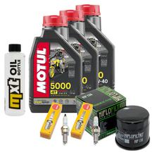 Pacchetto di ispezione 3L 10W-40 + filtro olio + 2x candela per Suzuki DL V-Strom SV S SF 650 ccm Anno 2017