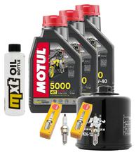 Pacchetto di ispezione 3L 10W-40 + filtro olio + 2x candela per Suzuki DL V-Strom SV S SF 650 ccm Anno 2017