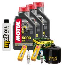 Pacchetto di ispezione 3L 10W-40 + filtro olio + 2x candela per Suzuki DL V-Strom SV S SF 650 ccm Anno 2017