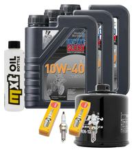 Kit d'inspection 3L 10W-40 + filtre à huile + 2 bougies pour Suzuki DL V-Strom SV S SF 650 ccm Année 2017