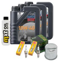 Kit d'inspection 3L 10W-40 + filtre à huile + 2 bougies pour Suzuki DL V-Strom SV S SF 650 ccm Année 2017