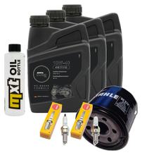 Kit d'inspection 3L 10W-40 + filtre à huile + 2 bougies pour Suzuki DL V-Strom SV S SF 650 ccm Année 2017