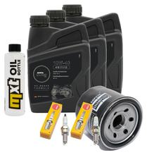 Kit d'inspection 3L 10W-40 + filtre à huile + 2 bougies pour Suzuki DL V-Strom SV S SF 650 ccm Année 2017