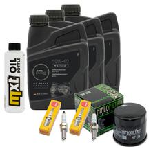 Paquete de inspección 3L 10W-40 + filtro de aceite + 2 bujías para Suzuki DL V-Strom SV S SF 650 ccm Año 2017
