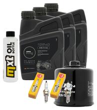 Kit d'inspection 3L 10W-40 + filtre à huile + 2 bougies pour Suzuki DL V-Strom SV S SF 650 ccm Année 2017