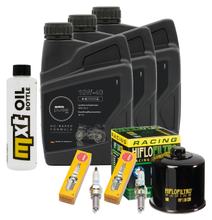 Kit d'inspection 3L 10W-40 + filtre à huile + 2 bougies pour Suzuki DL V-Strom SV S SF 650 ccm Année 2017