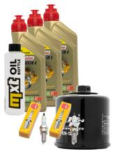 Inspection package 3L 10W-40 + oil filter + 2x spark plug for Suzuki DL V-Strom SV S SF 650 ccm Year 2017