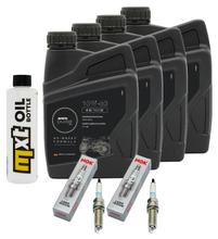 Kit d'inspection 4L 10W-50 + filtre à huile + 4x bougie pour KTM Super Duke R 1290 ccm Année 2017 - 2018