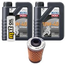 Kit d'inspection 2L 10W-40 + filtre à huile + 1x bougie pour KTM Duke 125 ccm Année 2016 - 2020