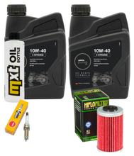 Kit d'inspection 2L 10W-40 + filtre à huile + 1x bougie pour KTM Duke 125 ccm Année 2016 - 2020