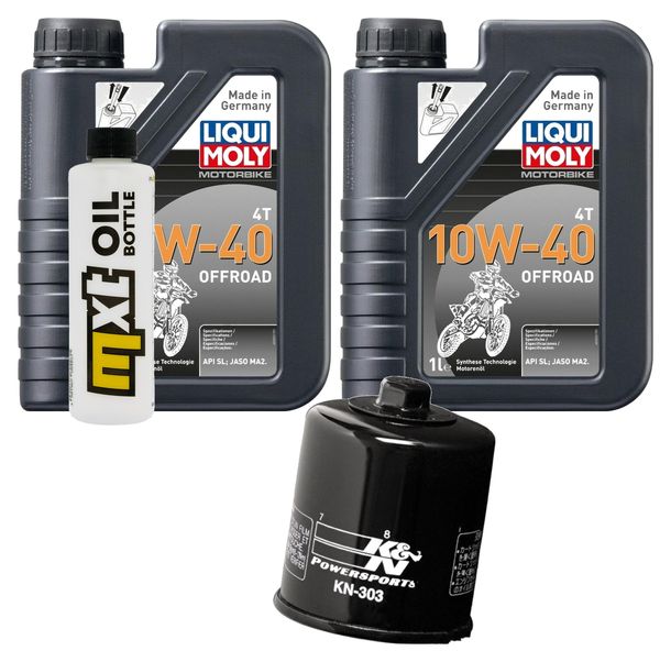 Inspektionspaket 2L 10W-40 + Ölfilter + 2x Zündkerze für Kawasaki Vulcan S Z 650 ccm Bj. 2017 - 2021