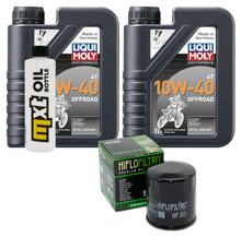 Kit d'inspection 2L 10W-40 + filtre à huile + 2 bougies pour Kawasaki Vulcan S Z 650 ccm Année 2017 - 2021