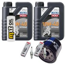 Inspektionspaket 2L 10W-40 + Ölfilter + 2x Zündkerze für Kawasaki Vulcan S Z 650 ccm Bj. 2017 - 2021