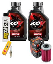 Kit d'inspection 2L 15W-50 + filtre à huile + 1x bougie pour KTM Duke 390 ccm Année 2016 - 2020
