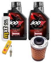 Paquete de inspección 2L 15W-50 + filtro de aceite + 1x bujía para KTM Duke 390 ccm Año 2016 - 2020