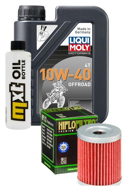 Pacchetto di ispezione 1L 10W-40+filtro olio per Kawasaki KLX L 125 ccm Anno 2004 - 2006