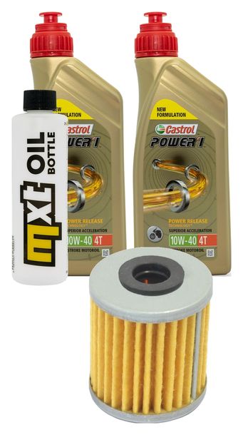 Inspektionspaket 2L 10W-40 + Ölfilter für Kawasaki KLX S 250 ccm Bj. 2006 - 2007